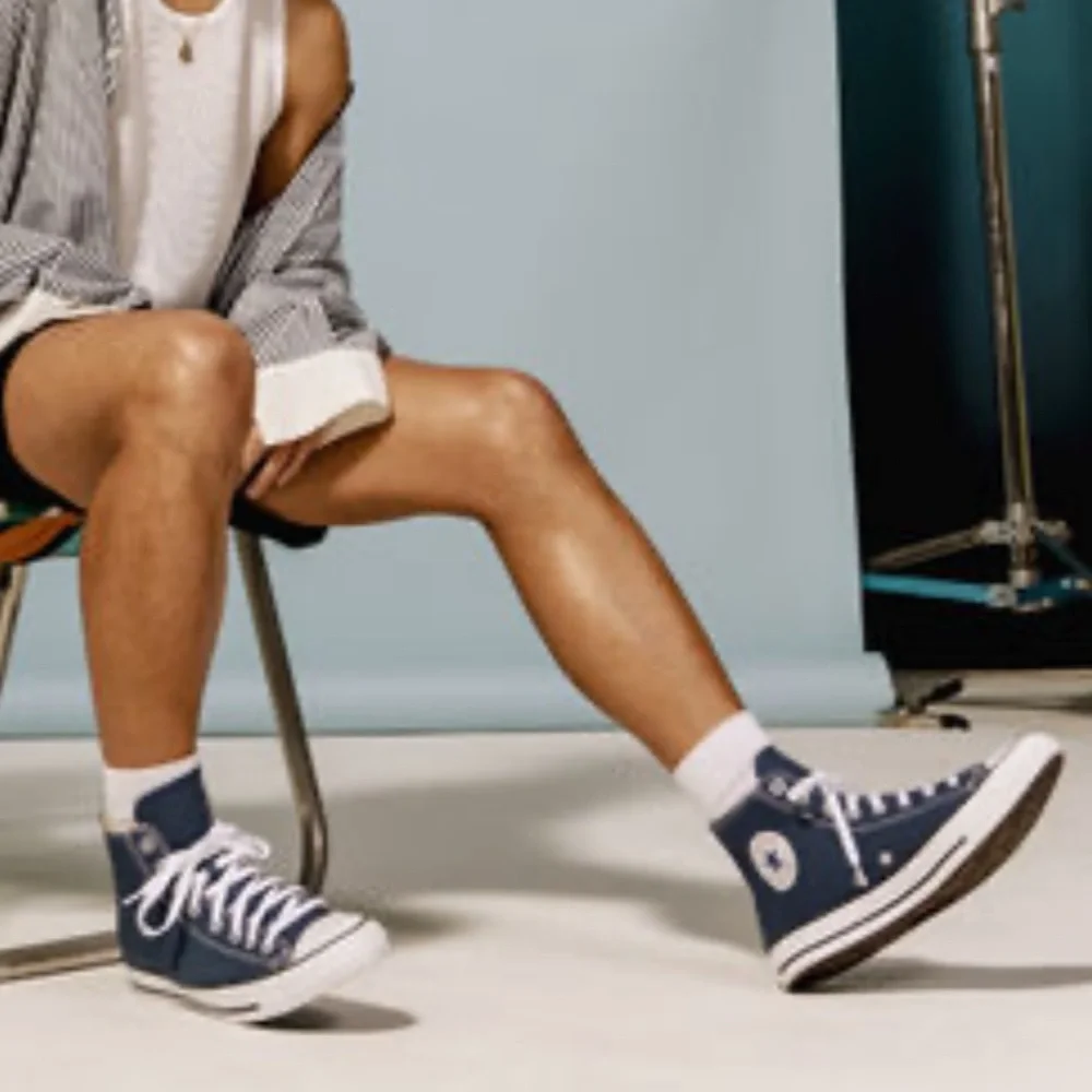 Converse Men's Blue High-Top Sneakers Classic Colors Navy - Picture 8 of 16